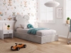 Slika Tapecirani dječji krevet 90x200 sa sivim okvirom