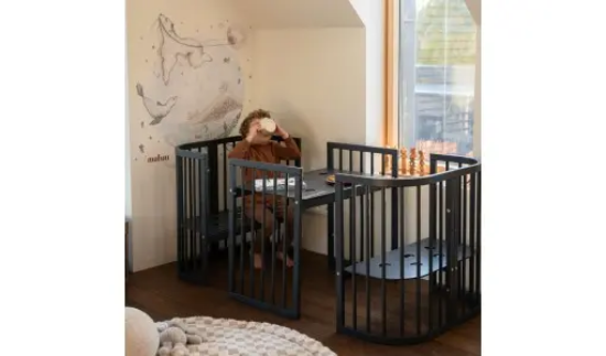 Slika Waldin krevetić 7u1 s madracem GRAPHITE