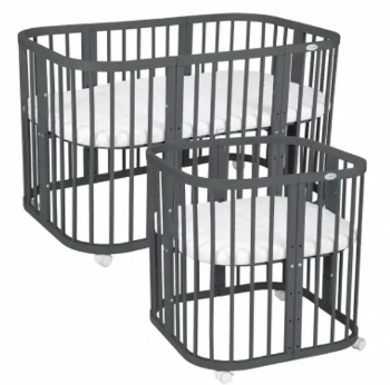 Slika Waldin krevetić 7u1 s madracem GRAPHITE