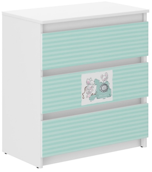 Slika Komoda za dječju sobu s motivom R-3