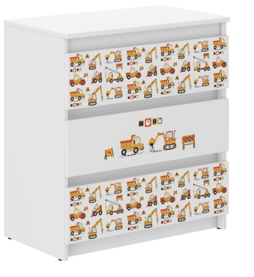 Slika Komoda za dječju sobu s motivom R-3