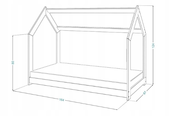 Slika Dječji krevet "Kuća" 