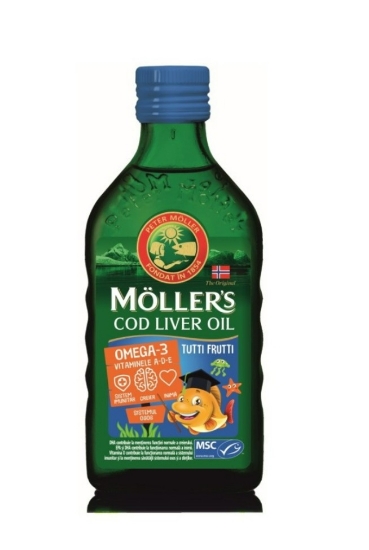 Slika Ulje jetre bakalara tutti frutti 250 ml Moller's 