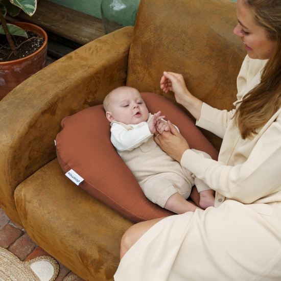Slika Jastuk za dojenje, Tetra Jersey Terracotta - Doomoo