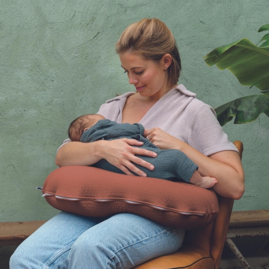 Slika Jastuk za dojenje, Tetra Jersey Terracotta - Doomoo