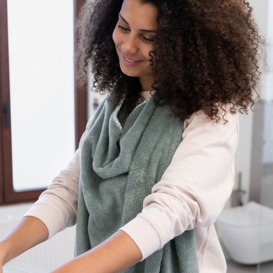 Slika Ručnik sa grickalicom, Zeleni - Doomoo 