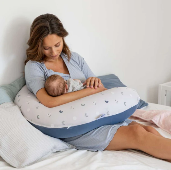 Slika Navlaka za trudnički jastuk, Plavo Siva Moon - Doomoo