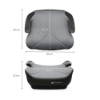 Slika Booster autosjedalica I-BOOST 2 i-Size (125-150 cm), siva Kinderkraft