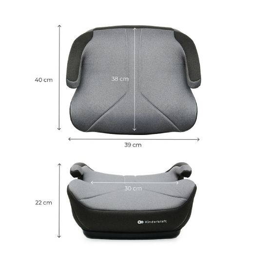 Slika Booster autosjedalica I-BOOST 2 i-Size (125-150 cm), siva Kinderkraft