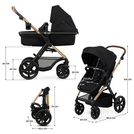 Slika Kolica Moov 2 4u1 MINK PRO, Pure Black Kinderkraft 