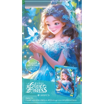 Slika Slagalica Svjetlucava princeza, 100 kom, plava