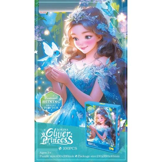 Slika Slagalica Svjetlucava princeza, 100 kom, plava