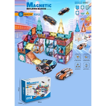 Slika Magnetski blokovi, set za gradnju, garaža, 82 kom
