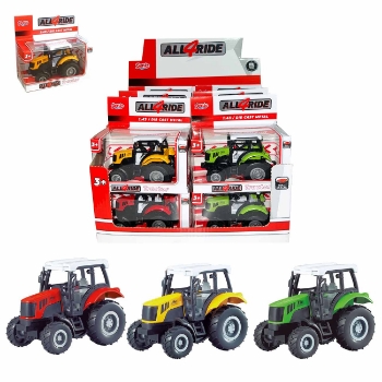 Slika Denis, Metalni traktor, Die-cast, pull back, 1:43, 3s