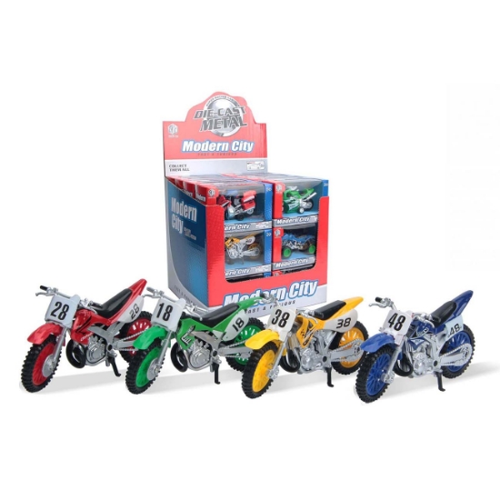 Slika Metalni motor, die-cast, pull-back, 1:32, 4s