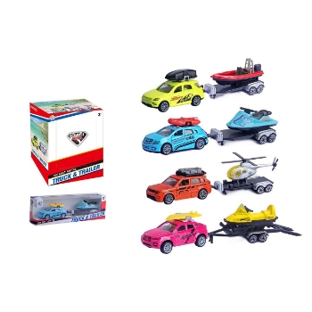 Slika Metalni auto s prikolicom, die-cast, 1:52, 4s