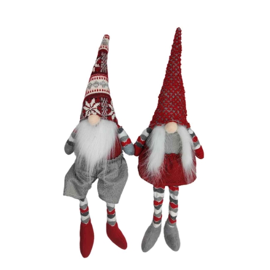 Slika Božićni patuljak gnom s rastezljivim nogama, 70cm, sorto