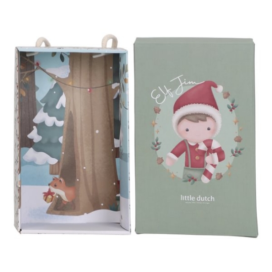 Slika Lutka Jim Christmas Doll, M (35 cm) - Little Dutch