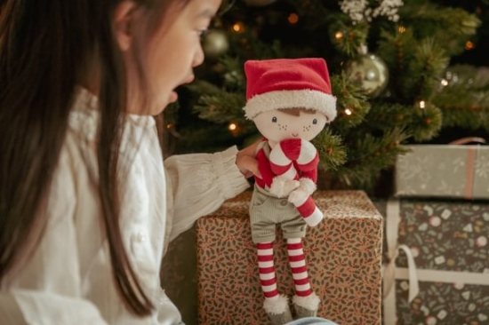 Slika Lutka Jim Christmas Doll, M (35 cm) - Little Dutch