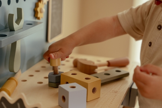 Slika Dječji radni stol s alatima Blue - Little Dutch