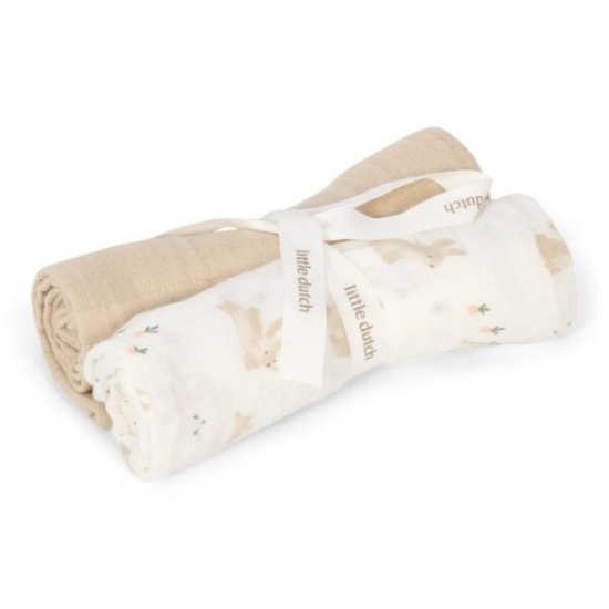 Slika Komplet 2 pamučne pelene Baby Bunny - Little Dutch