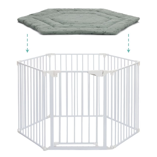 Slika Podloga Jersey za vrtić Prag/Atena Hexagon, Whale green Fillikid 