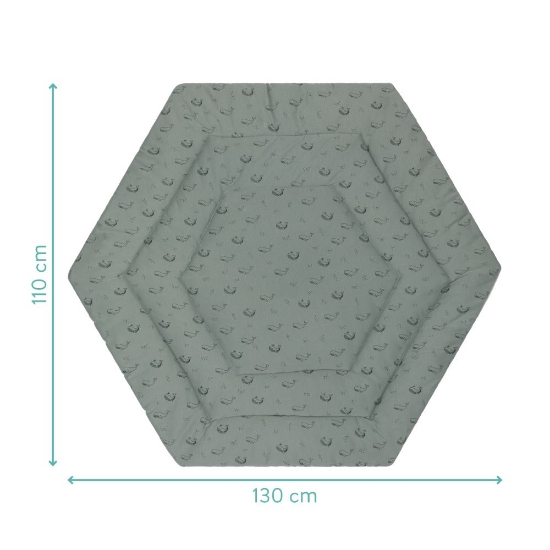 Slika Podloga Jersey za vrtić Prag/Atena Hexagon, Whale green Fillikid 