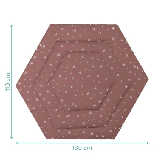 Slika Podloga Jersey za vrtić Prag/Atena Hexagon, Dandelion pink Fillikid 