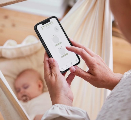 Slika Motor za ljuljanje LeeLo02 - Sivi Membantu 