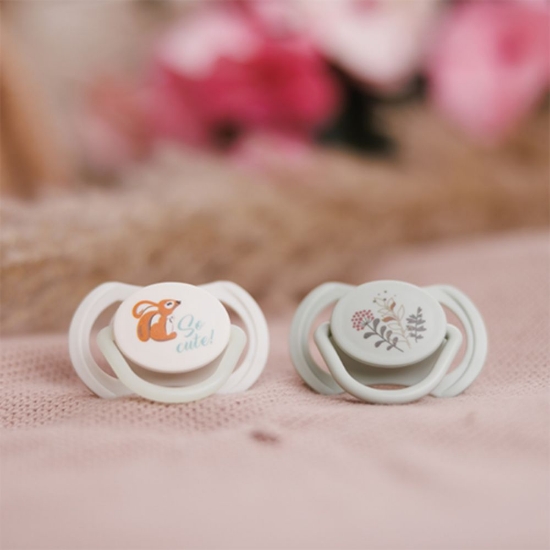 Slika Ortodontska simetrična duda GLOW 6-18 mj, 2 kom BabyOno 