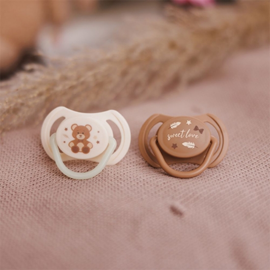 Slika Ortodontska simetrična duda GLOW 0-6 mj, 2 kom BabyOno 