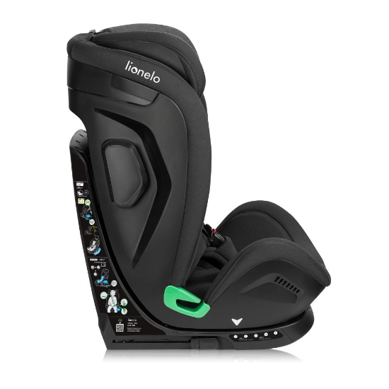 Slika Autosjedalica Harper i-Size 9-36 kg (76-150 cm) 360, Black Carbon Siva Lionelo 