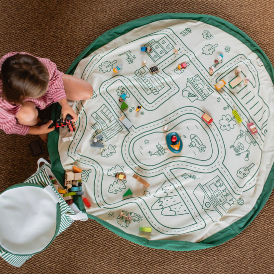 Slika 2u1 podloga za igru s košarom zapohranu - Cesta Play&Go