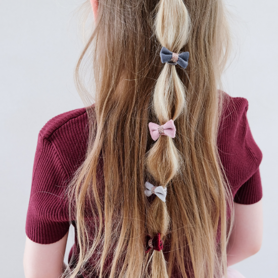 Slika Dječje gumice za kosu - Baršunaste mašnice