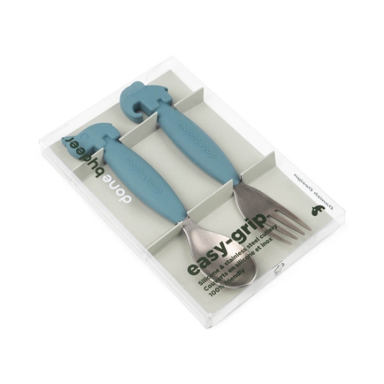 Slika Dječji pribor za jelo (2-dijelni) - Deer friends Blue