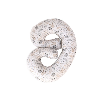 Slika Jastuk za dojenje tip C, boja 228 sova i zeko SuperMami 