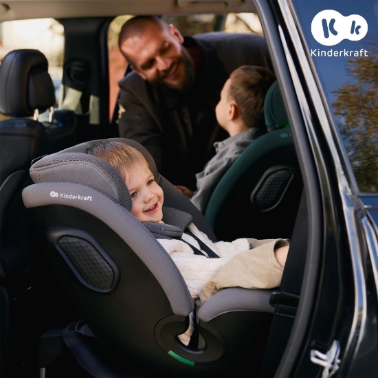Slika Kinderkraft autosjedalica XRIDER 2 i-Size 0-36 kg (40-150 cm) 360, siva