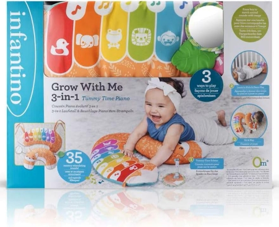 Slika Jastuk igračka Tummy Time 3u1 - Lisica Infantino 