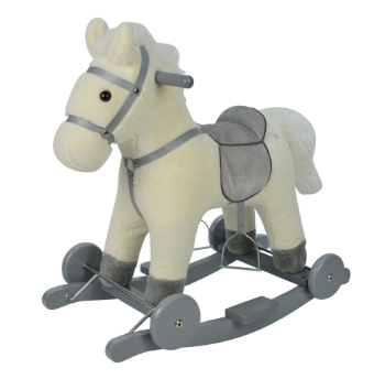 Slika Konjić na ljuljanje s kotačima - Bijeli Bertonne 