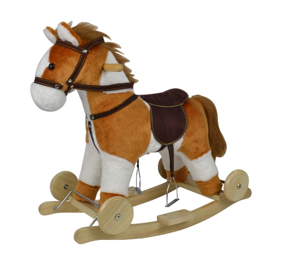 Slika Konjić na ljuljanje s kotačima - Smeđi Bertonne 