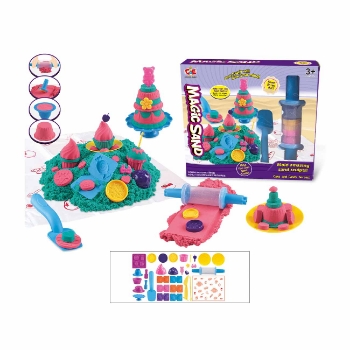 Slika Kinetički pijesak za oblikovanje, Izrada kolača set, 500g