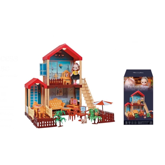Slika Princezina kućica set, svjetlo, baterije, 96-dij.