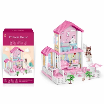 Slika Kuća za lutke, bijelo-roza