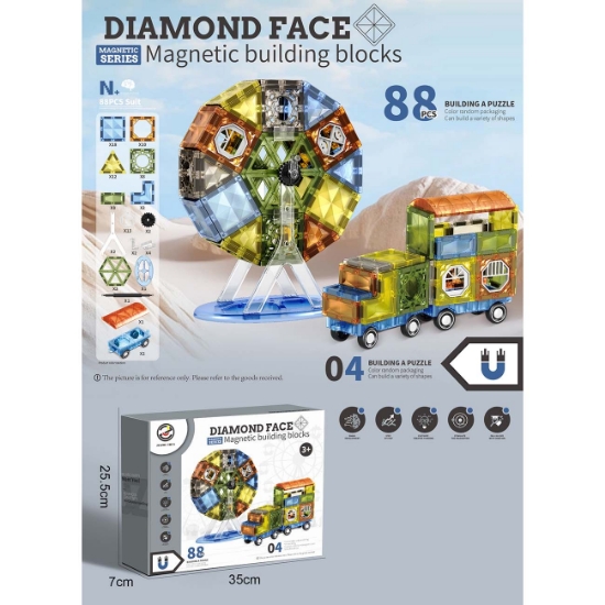 Slika Magnetski set za gradnju 88komada