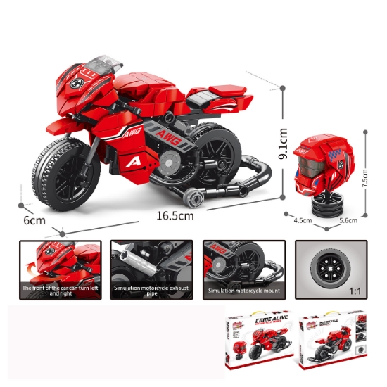 Slika Set za gradnju 'Crveni motor', 400 kom