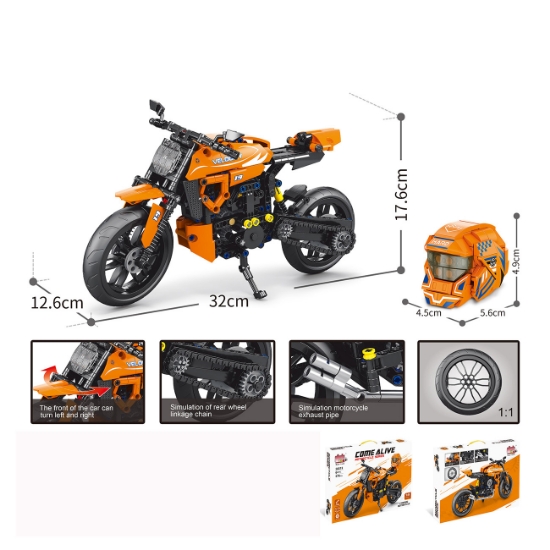 Slika Set za gradnju 'Narančasti motor', 578 kom