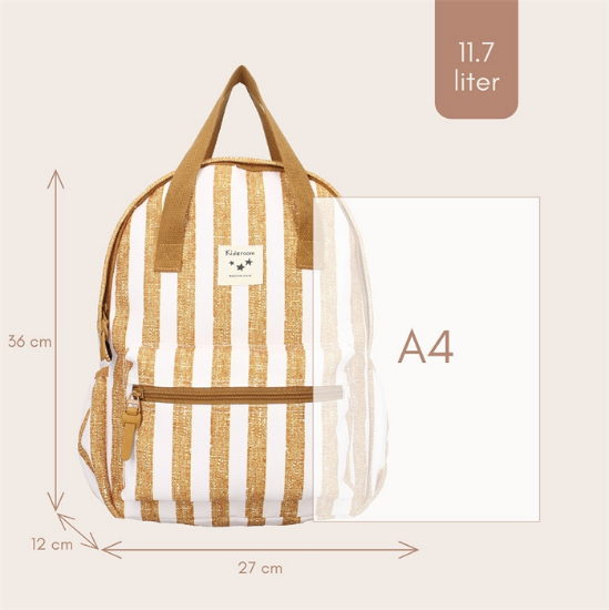 Slika Dječji ruksak Stripe Frenzy - Smeđi Kidzroom 