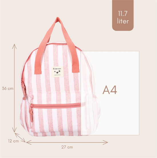 Slika Dječji ruksak Stripe Frenzy - Rozi Kidzroom 