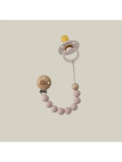 Slika Silikonski držač dude Dark Pink InterBaby 