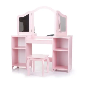 Slika Dječji toaletni stolić s tabureom ružičaste boje Chipolino 